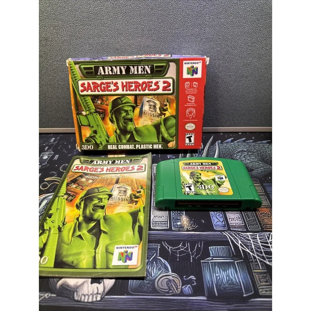 Army Men: Sarge's Heroes 2 Nintendo 64 N64 CIB Tested